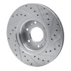 R1 02-09 Buick Rainier Front Left Drilled & Slotted Silver Brake Rotor