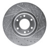 R1 02-09 Buick Rainier Front Left Drilled & Slotted Silver Brake Rotor