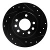 R1 85-92 Chevrolet Camaro Rear Right Drilled & Slotted Black Brake Rotor