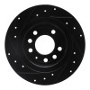R1 85-92 Chevrolet Camaro Rear Right Drilled & Slotted Black Brake Rotor