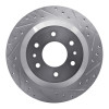 R1 02-09 Buick Rainier Rear Right Drilled & Slotted Silver Brake Rotor