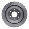R1 02-09 Buick Rainier Rear Right Drilled & Slotted Silver Brake Rotor