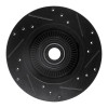 R1 95-97 Ford Ranger (USA/Canada) Front Left Drilled & Slotted Black Brake Rotor ECB-54138L
