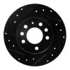 R1 85-92 Chevrolet Camaro Rear Left Drilled & Slotted Black Brake Rotor