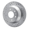 R1 02-09 Buick Rainier Rear Left Drilled & Slotted Silver Brake Rotor