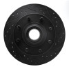 R1 95-04 Ford E-350 Econoline Front Right Drilled & Slotted Black Brake Rotor