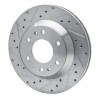 R1 02-05 Buick Rainier Front Left Drilled & Slotted Silver Brake Rotor