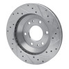 R1 02-05 Buick Rainier Front Left Drilled & Slotted Silver Brake Rotor