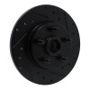 R1 84-87 Pontiac Fiero Front Right Drilled & Slotted Black Brake Rotor