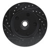 R1 94-01 Ford E-150 Econoline Front Right Drilled & Slotted Black Brake Rotor