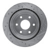 R1 00-14 Cadillac Escalade Rear Left Drilled & Slotted Silver Brake Rotor