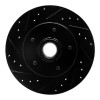 R1 91-96 Buick COMMERCIAL CHASSIS Front Left Drilled & Slotted Black Brake Rotor