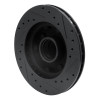 R1 86-92 Ford Bronco II Front Left Drilled & Slotted Black Brake Rotor
