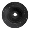 R1 86-92 Ford Bronco II Front Left Drilled & Slotted Black Brake Rotor