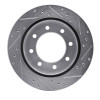 R1 99-20 Chevrolet Express 3500 Rear Left Drilled & Slotted Silver Brake Rotor