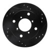 R1 89-01 Chevrolet Metro Front Right Drilled & Slotted Black Brake Rotor