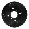 R1 89-01 Chevrolet Metro Front Right Drilled & Slotted Black Brake Rotor