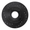 R1 90-94 Ford Explorer Front Left Drilled & Slotted Black Brake Rotor