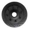 R1 86-94 Ford E-250 Econoline Club Wagon Front Right Drilled & Slotted Black Brake Rotor