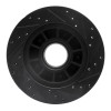 R1 86-88 Ford Bronco Front Left Drilled & Slotted Black Brake Rotor