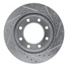 R1 99-20 Cadillac DeVille Front Left Drilled & Slotted Silver Brake Rotor