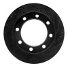 R1 80-94 Ford F-350 4WD (Excl Super Duty) Front Right Drilled & Slotted Black Brake Rotor