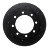 R1 77-79 Ford F-250 4WD (Excl Super Duty) Front Right Drilled & Slotted Black Brake Rotor