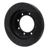 R1 77-79 Ford F-250 4WD (Excl Super Duty) Front Right Drilled & Slotted Black Brake Rotor
