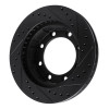 R1 77-79 Ford F-350 4WD (Excl Super Duty) Front Left Drilled & Slotted Black Brake Rotor