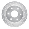 R1 99-08 Cadillac Escalade ESV Front Right Drilled & Slotted Silver Brake Rotor