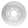 R1 99-08 Cadillac Escalade ESV Front Right Drilled & Slotted Silver Brake Rotor
