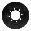 R1 76-79 Ford F-250 4WD (Excl Super Duty) Front Left Drilled & Slotted Black Brake Rotor