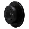 R1 11-25 Chevrolet Silverado 3500 HD Rear Right Drilled & Slotted Black Brake Rotor