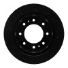 R1 11-25 Chevrolet Silverado 3500 HD Rear Right Drilled & Slotted Black Brake Rotor