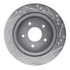 R1 98-05 Chevrolet Blazer Rear Left Drilled & Slotted Silver Brake Rotor