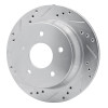 R1 97-05 Chevrolet S10 Rear Left Drilled & Slotted Silver Brake Rotor