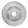 R1 93-95 Chevrolet G10 Front Right Drilled & Slotted Silver Brake Rotor EDZ-48025R