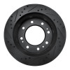 R1 11-25 Chevrolet Silverado 3500 HD Front Right Drilled & Slotted Black Brake Rotor