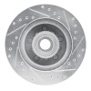 R1 93-95 Chevrolet G10 Front Left Drilled & Slotted Silver Brake Rotor EDZ-48025L