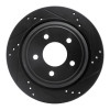 R1 10-11 Ford Ranger (USA/Canada) Rear Right Drilled & Slotted Black Brake Rotor