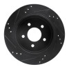 R1 10-11 Ford Ranger (USA/Canada) Rear Right Drilled & Slotted Black Brake Rotor