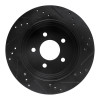 R1 10-11 Ford Ranger (USA/Canada) Rear Left Drilled & Slotted Black Brake Rotor