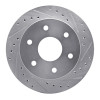 R1 88-00 Cadillac Escalade Front Right Drilled & Slotted Silver Brake Rotor