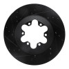 R1 09-12 Chevrolet Colorado Front Left Drilled & Slotted Black Brake Rotor