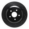 R1 04-07 Ford Freestar Rear Left Drilled & Slotted Black Brake Rotor