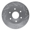 R1 88-91 Chevrolet K1500 Front Left Drilled & Slotted Silver Brake Rotor