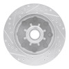 R1 71-95 Chevrolet G30 Front Right Drilled & Slotted Silver Brake Rotor