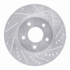 R1 02-07 Chevrolet Equinox Front Right Drilled & Slotted Silver Brake Rotor