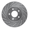 R1 02-07 Chevrolet Equinox Front Left Drilled & Slotted Silver Brake Rotor