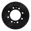 R1 01-25 Chevrolet AVALANCHE 2500 Front Right Drilled & Slotted Black Brake Rotor